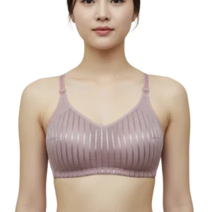 Falsa Purple Comfort Fit Bra – Ribbed Texture  Ultra-Soft Stretch
